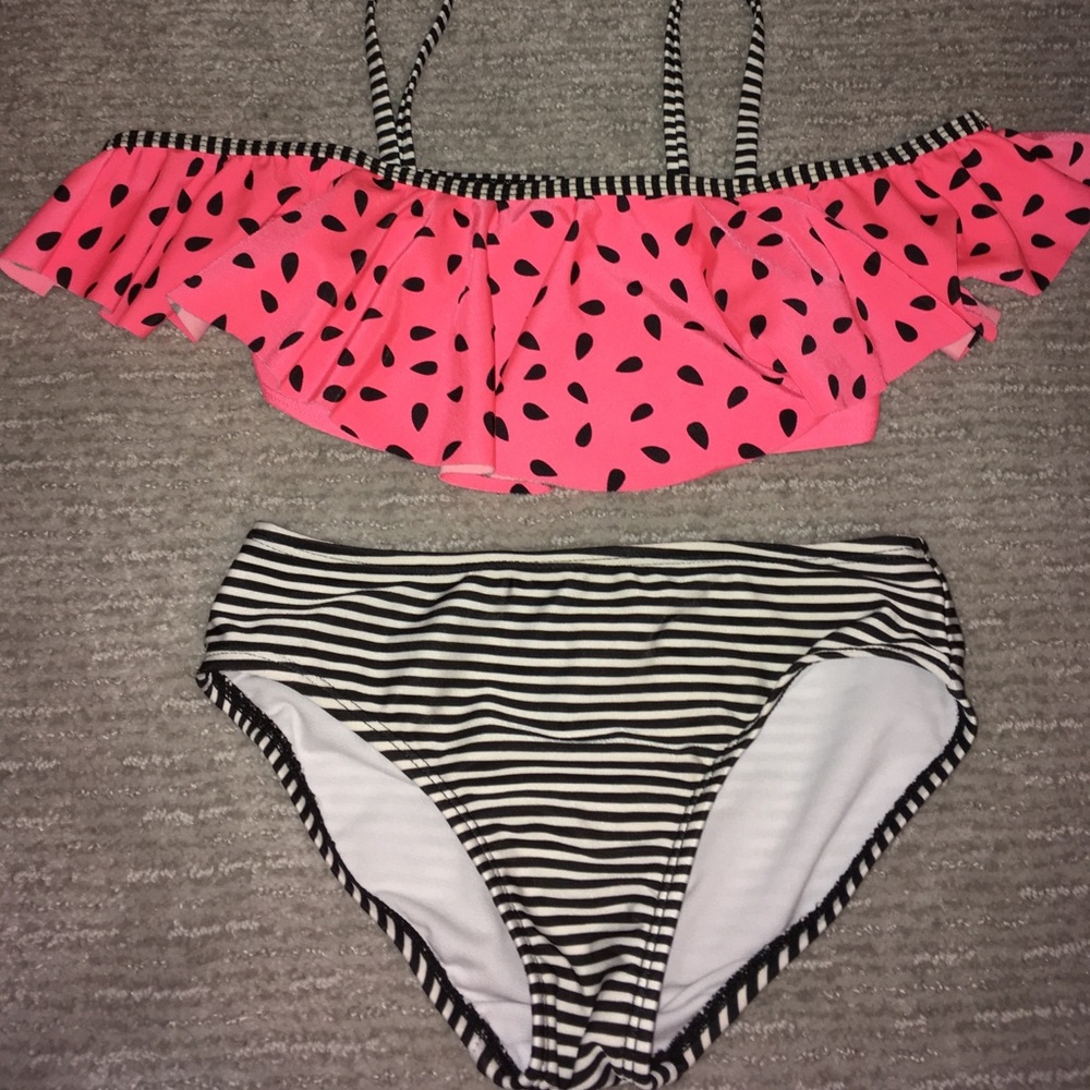 Girls watermelon off the shoulder bikini set